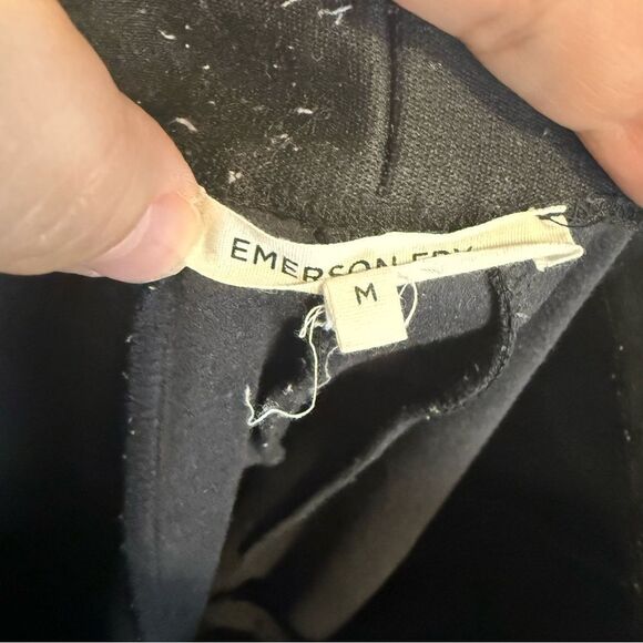 Emerson Fry Vegan Leather Leggings Pants Pull On Skinny Black Faux High Rise - Picture 5 of 5